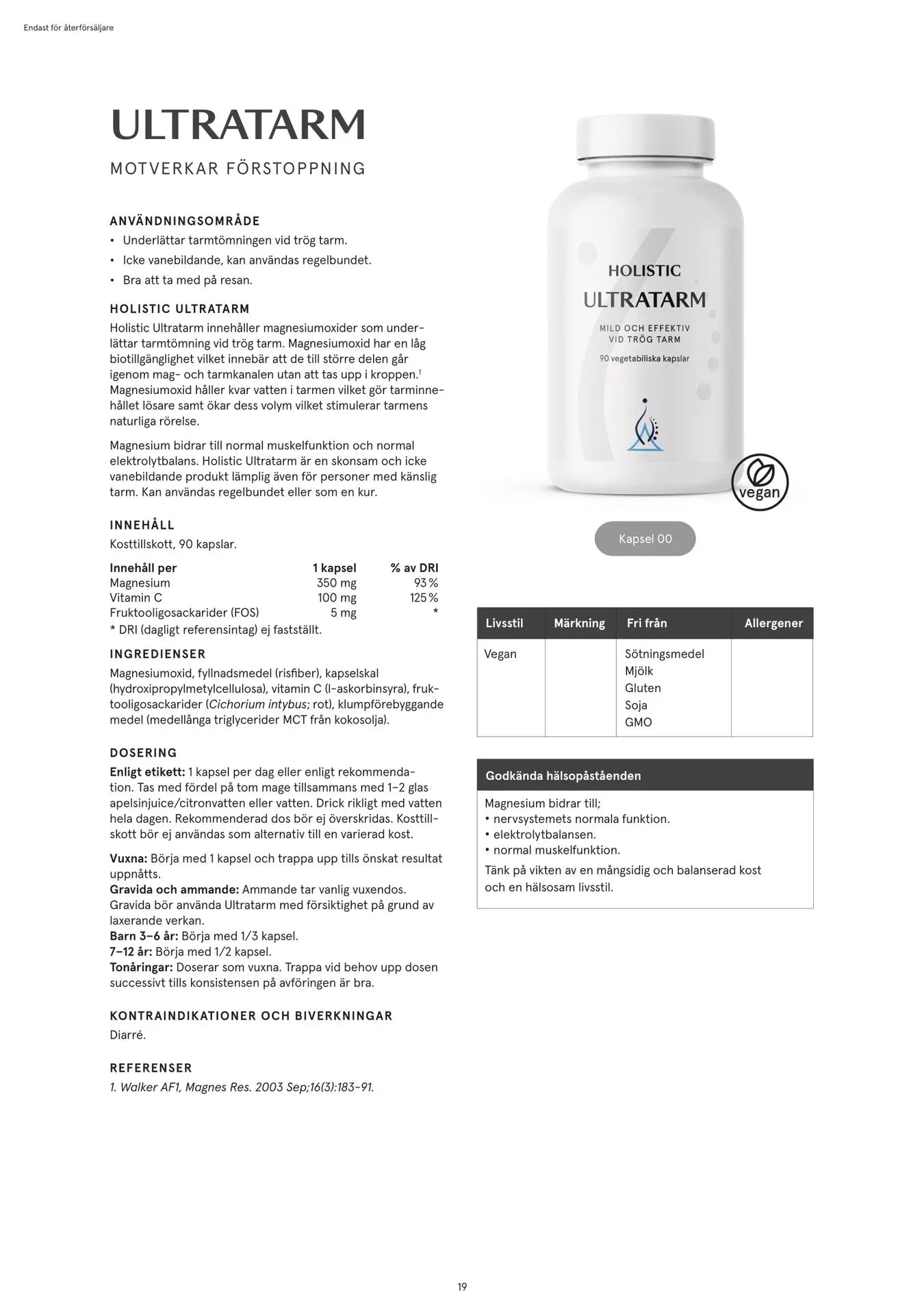Holistic Ultratarm, 90 kapslar