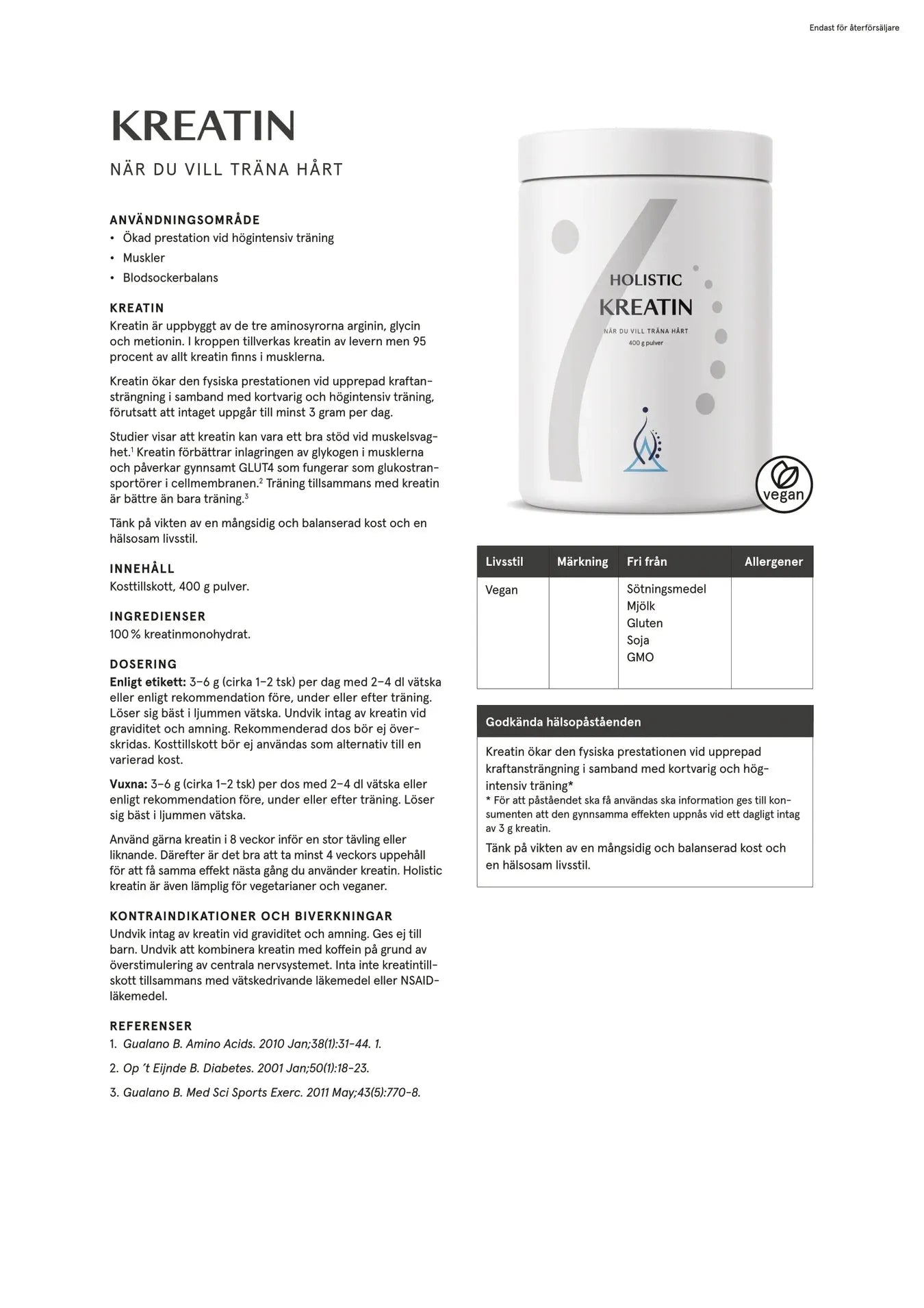Holistic Kreatin, 400 g