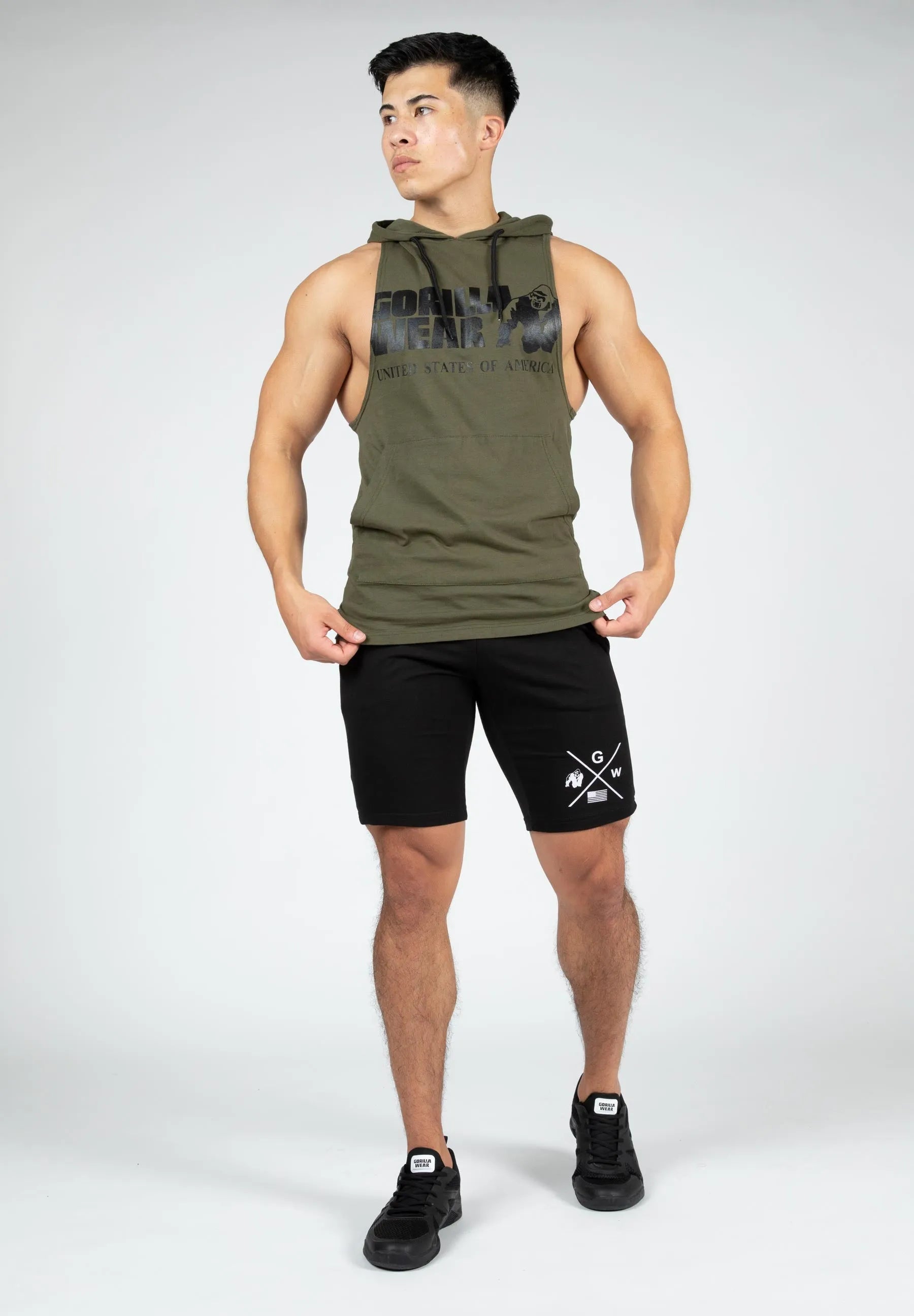 Gorilla Wear - Rogers Hooded Tank Top, army green