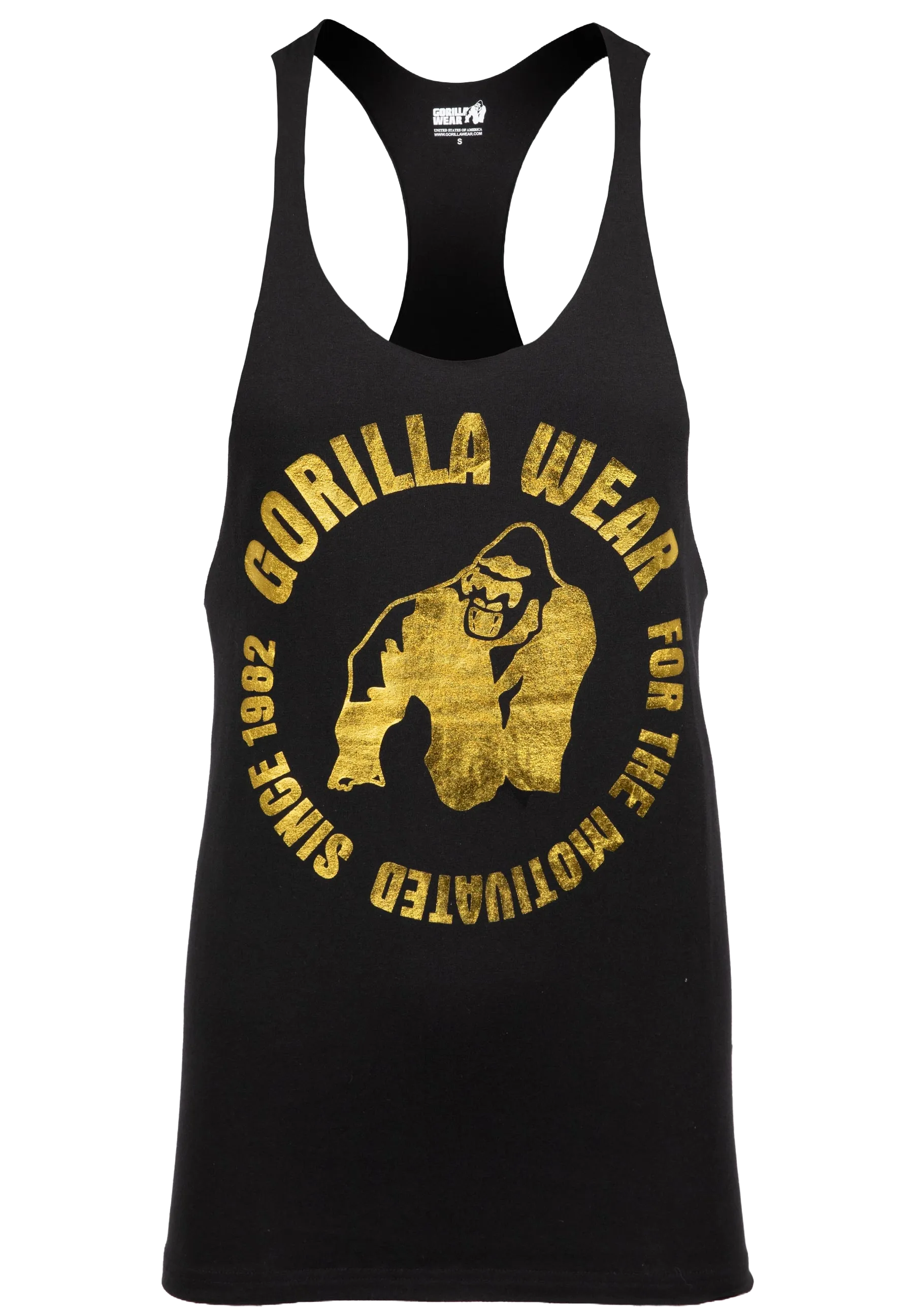 Gorilla Wear - Melrose Stringer Linne, black gold