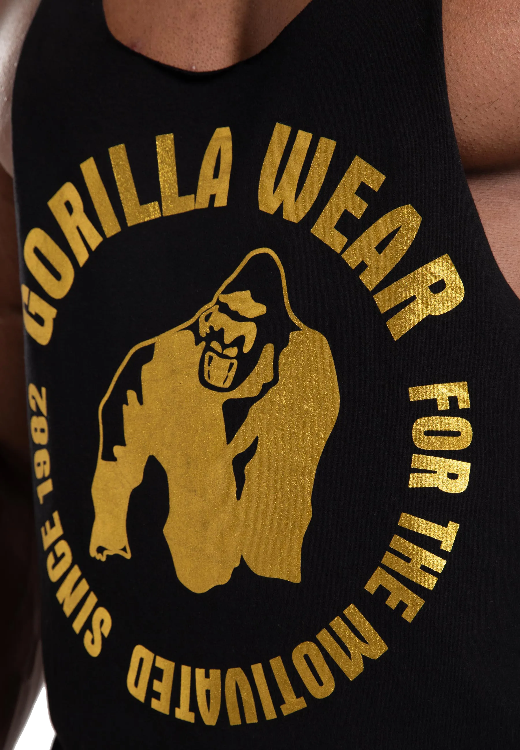 Gorilla Wear - Melrose Stringer Linne, black gold