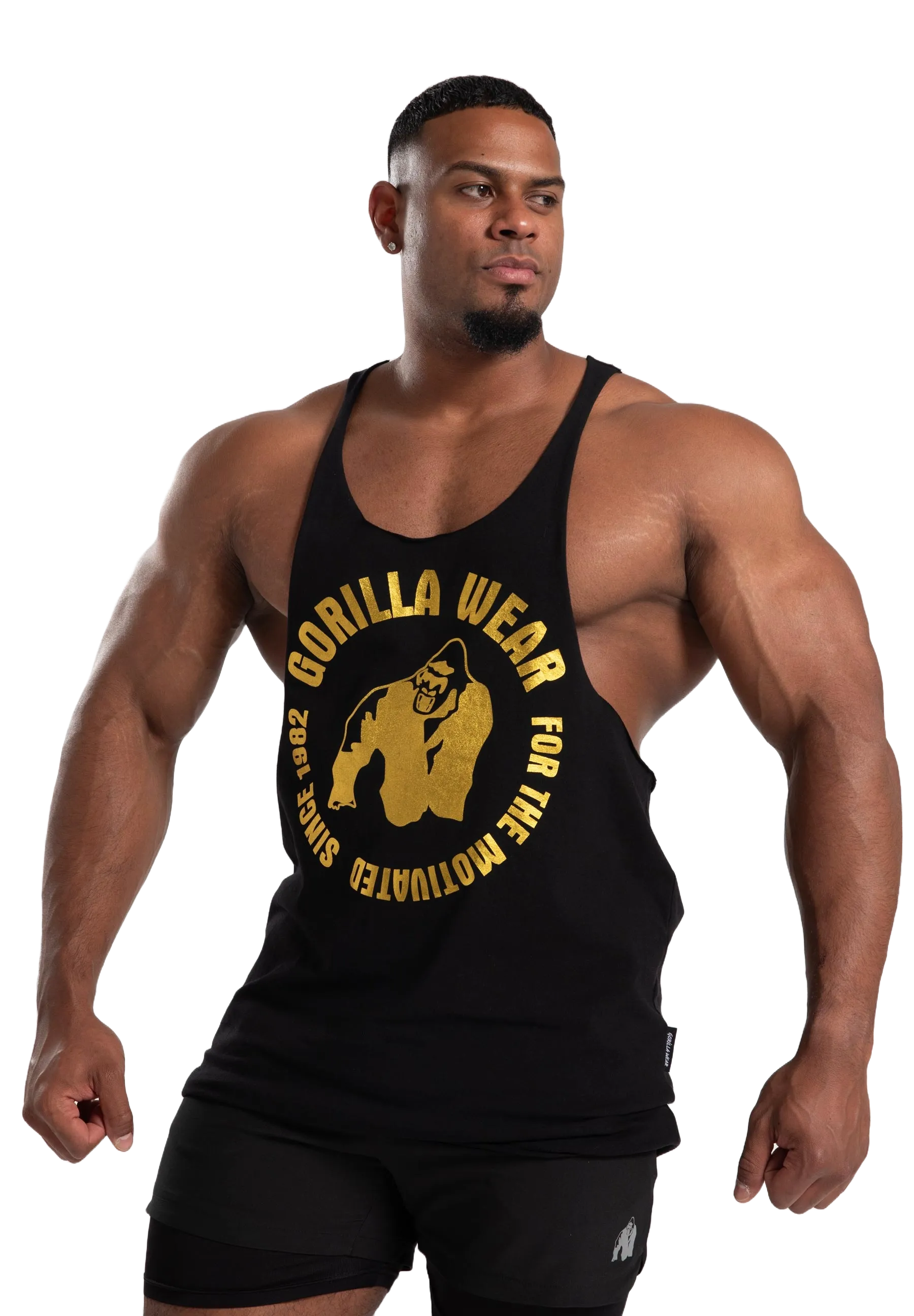 Gorilla Wear - Melrose Stringer Linne, black gold