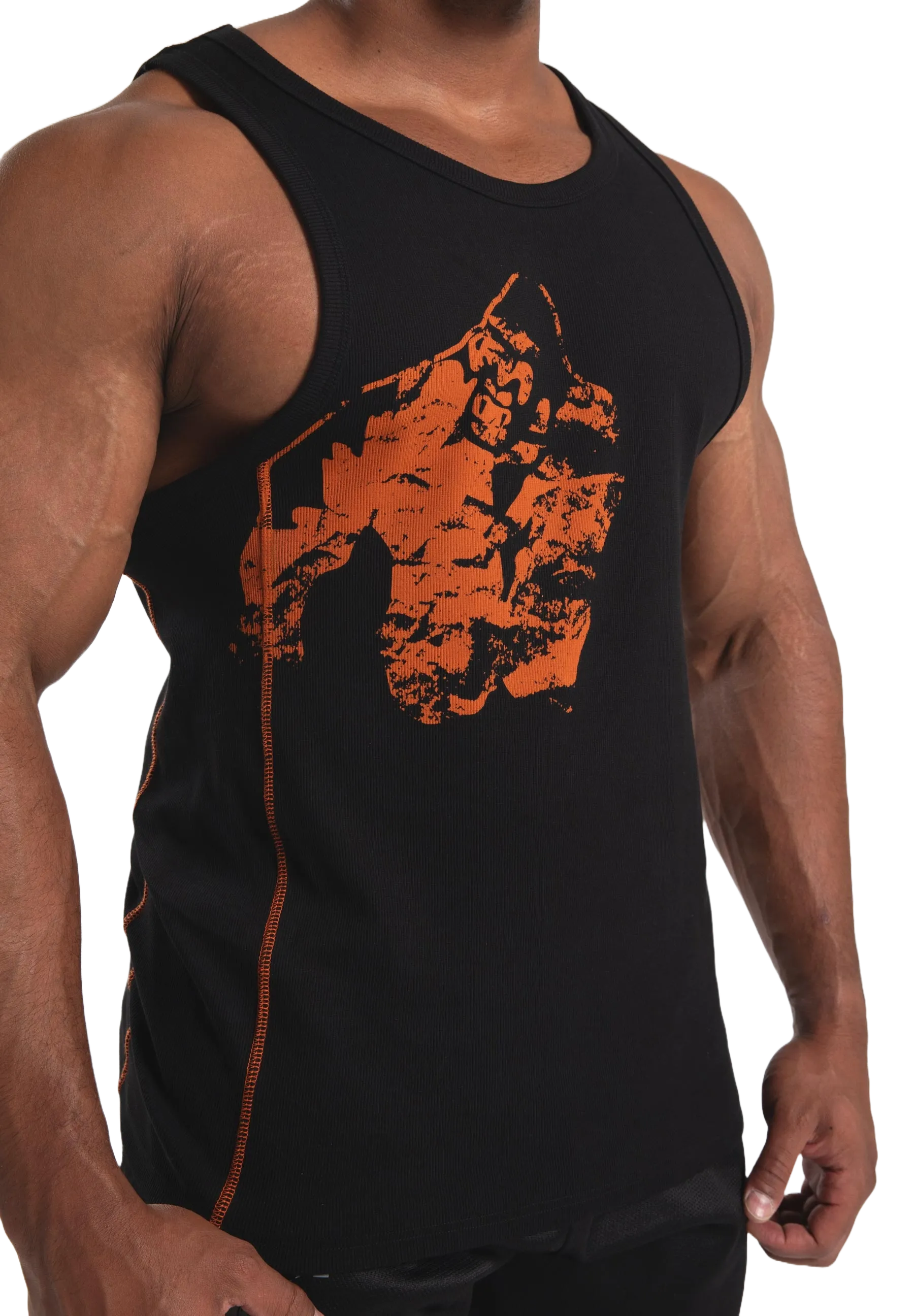 Gorilla Wear - Monterey Tank Top/Linne, black/orange