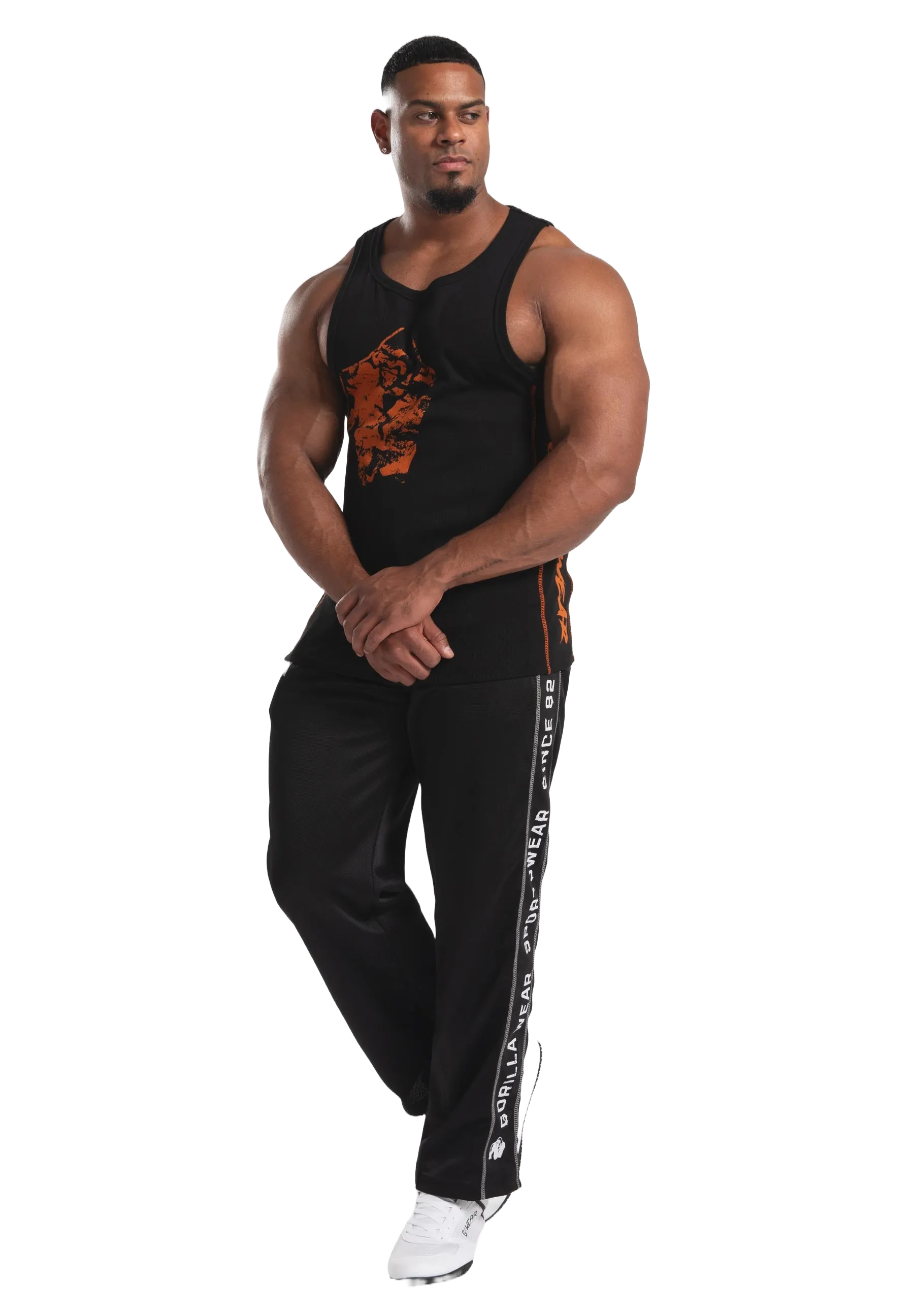 Gorilla Wear - Monterey Tank Top/Linne, black/orange