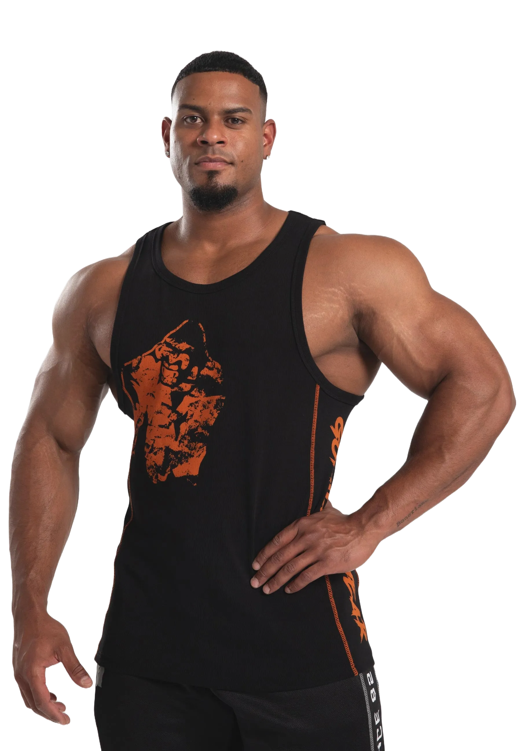 Gorilla Wear - Monterey Tank Top/Linne, black/orange