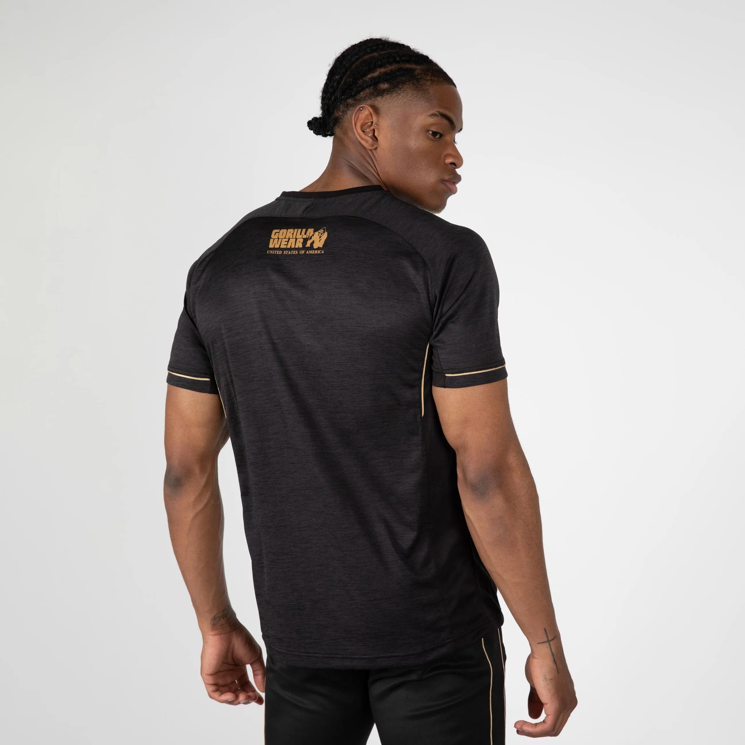 Gorilla Wear Fremont T-Shirt, black/gold