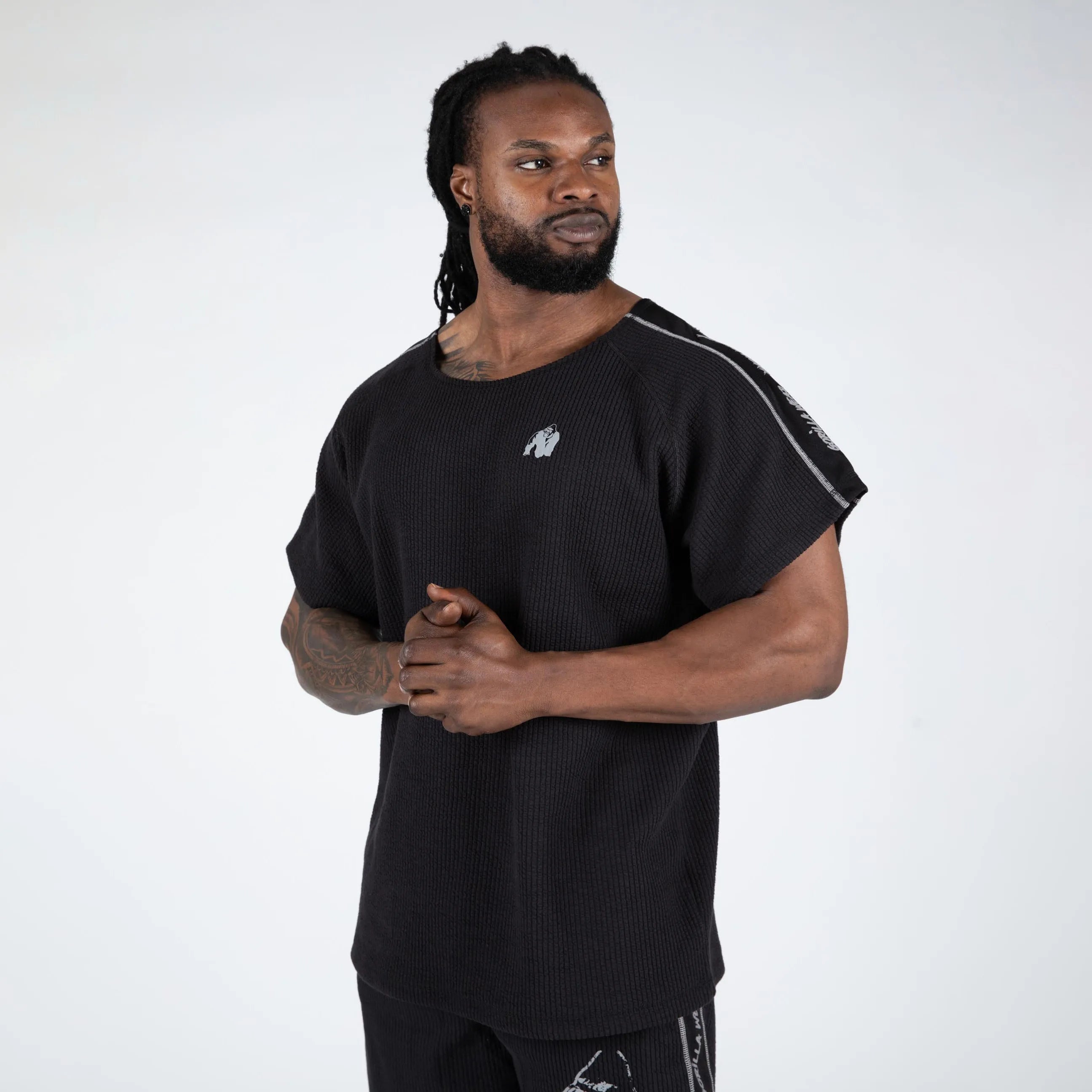 Gorilla Wear Buffalo Old School Workout Top T-shirt, black/grey