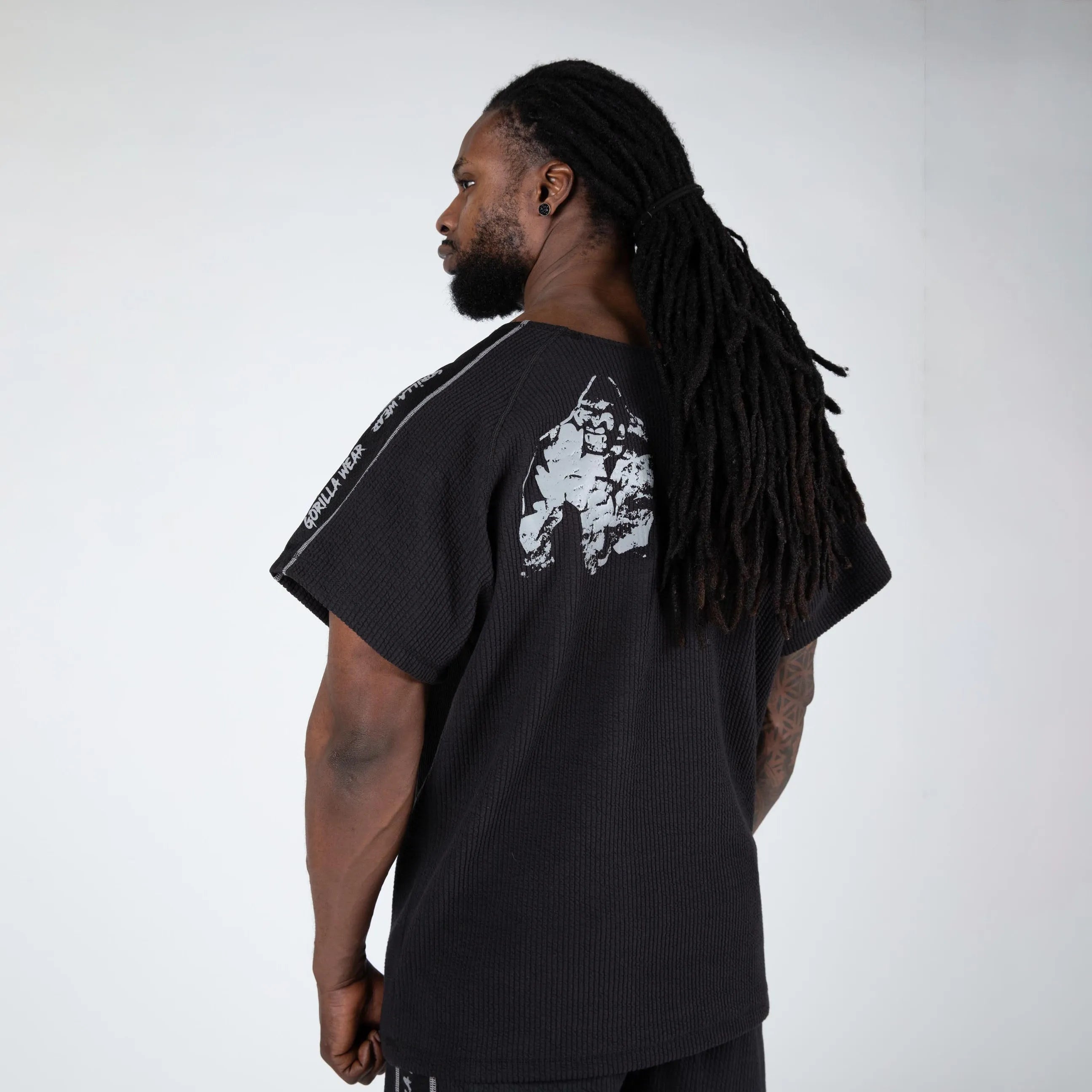 Gorilla Wear Buffalo Old School Workout Top T-shirt, black/grey