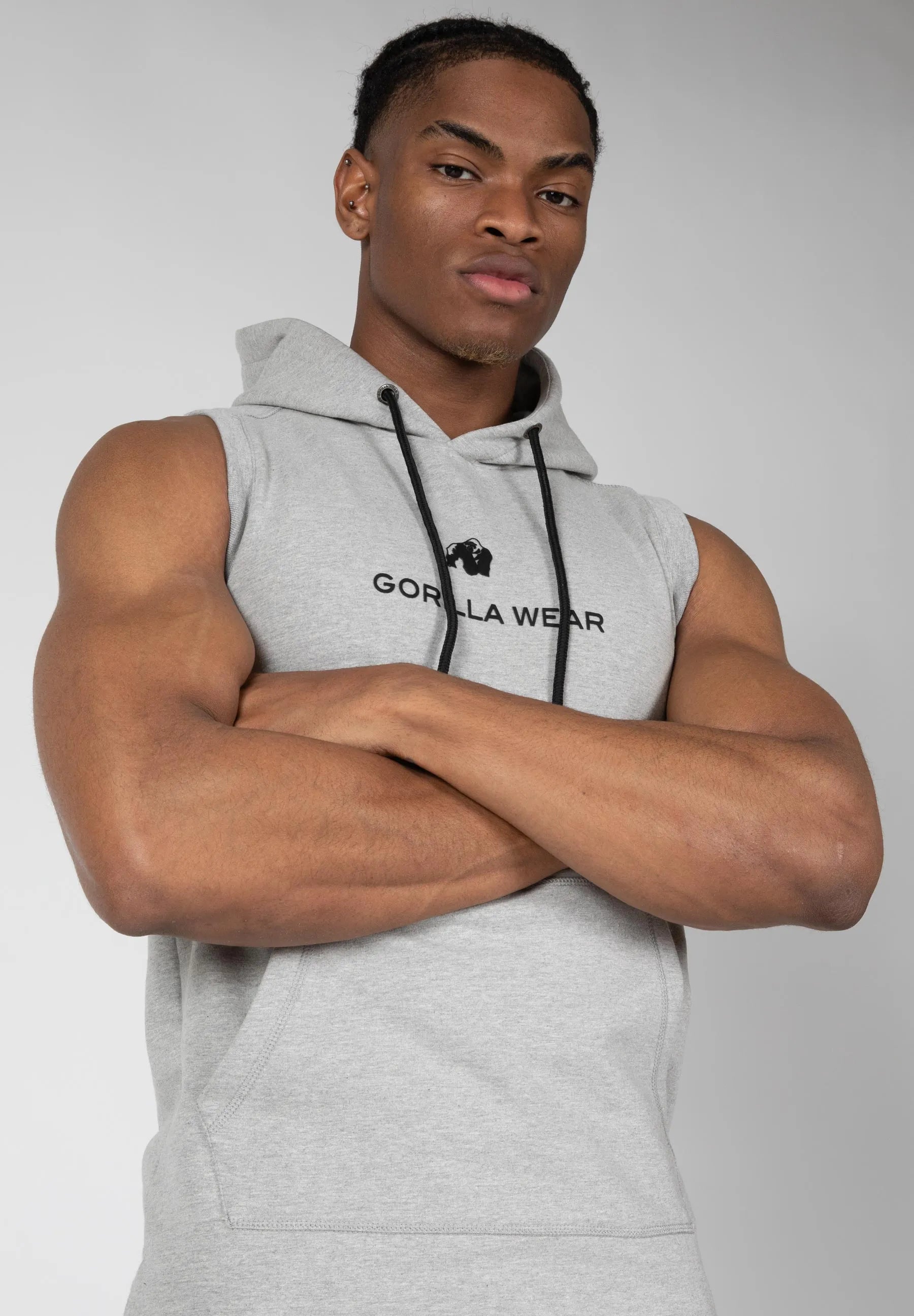 Gorilla Wear Lincoln Sleeveless Hoodie, grey