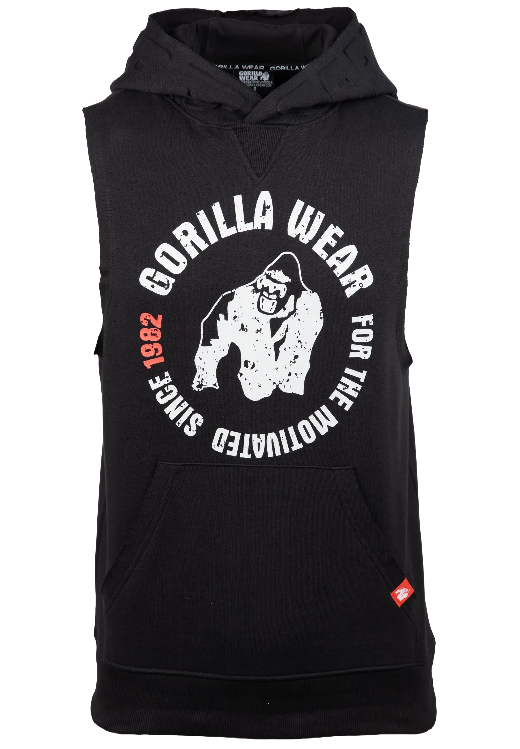 Gorilla Wear Marshall Sleeveless Hoodie, black