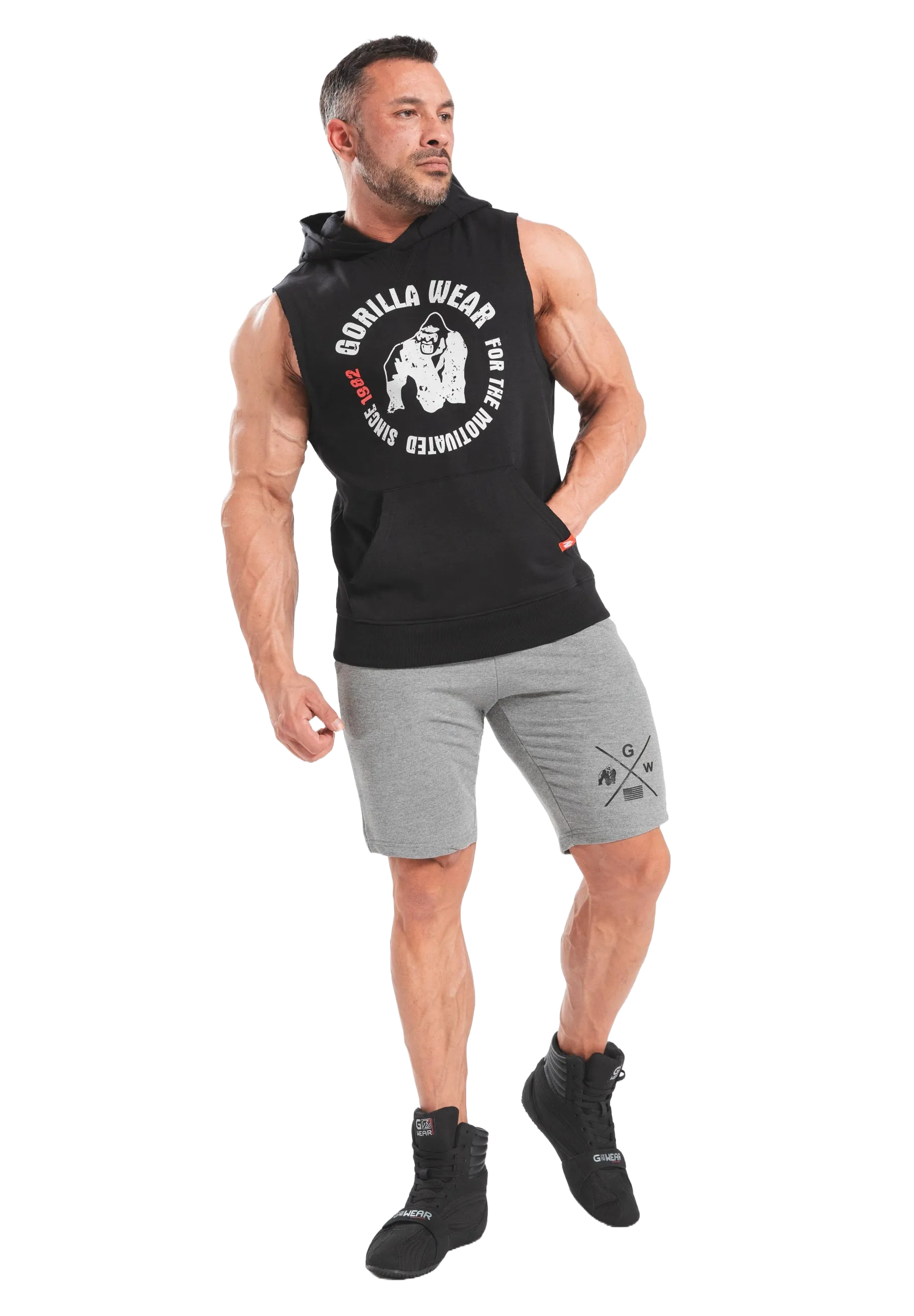 Gorilla Wear Marshall Sleeveless Hoodie, black