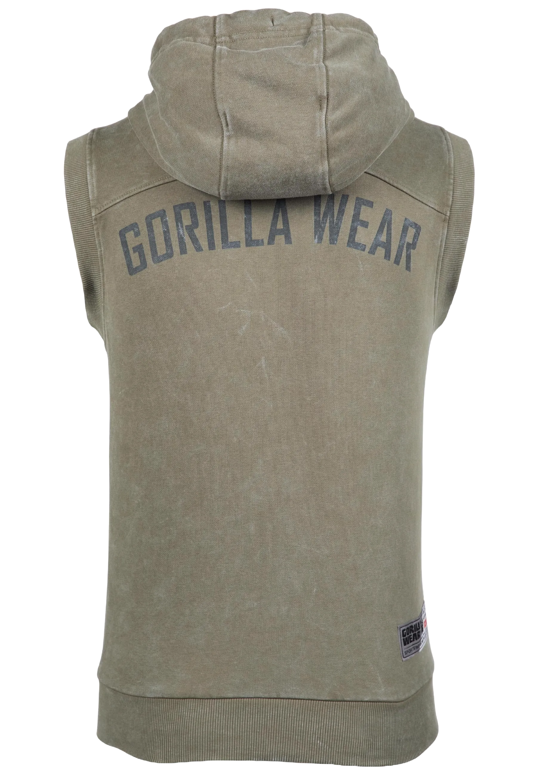 Gorilla Wear Silverdale Sleeveless Hoodie, army green