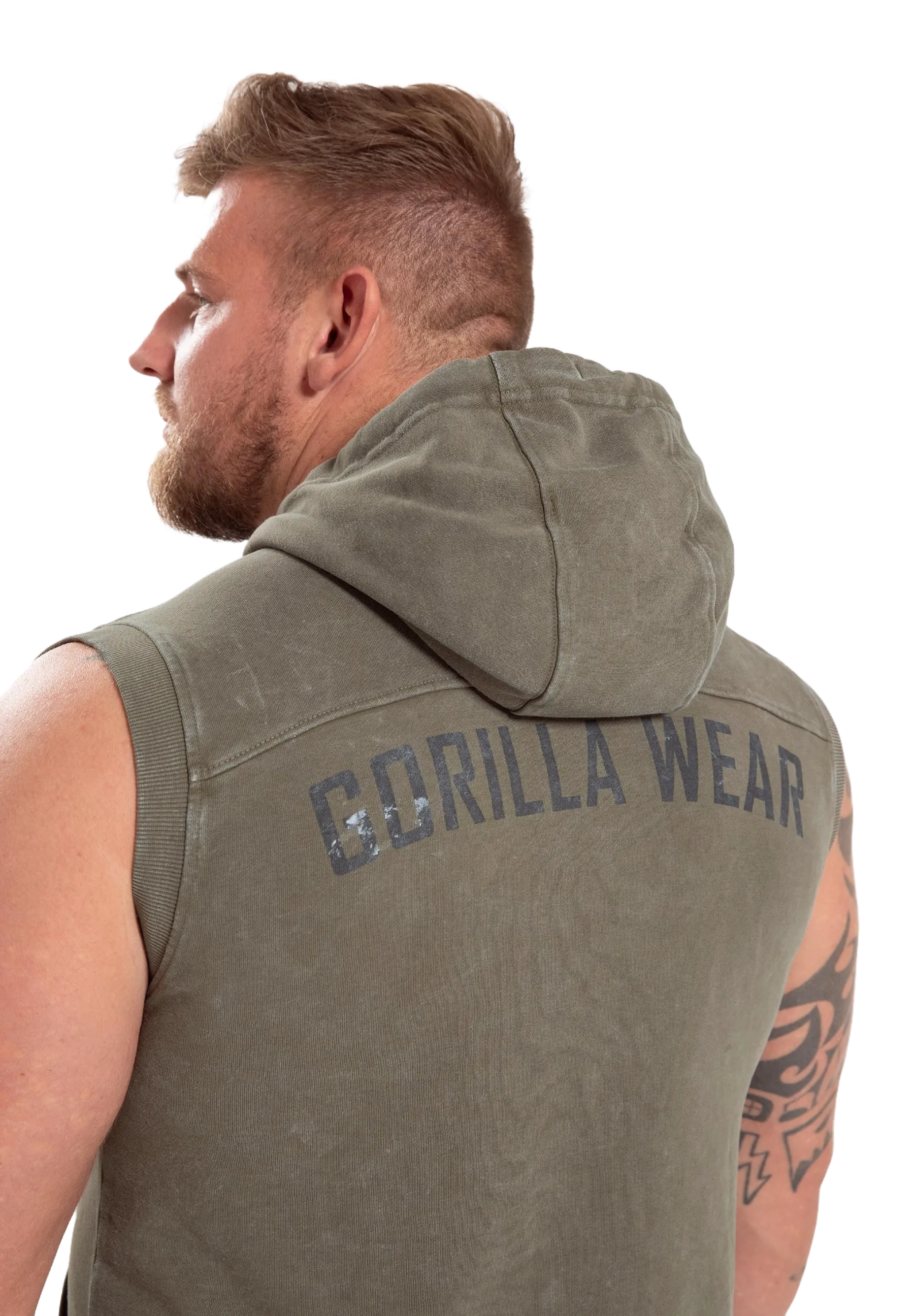 Gorilla Wear Silverdale Sleeveless Hoodie, army green