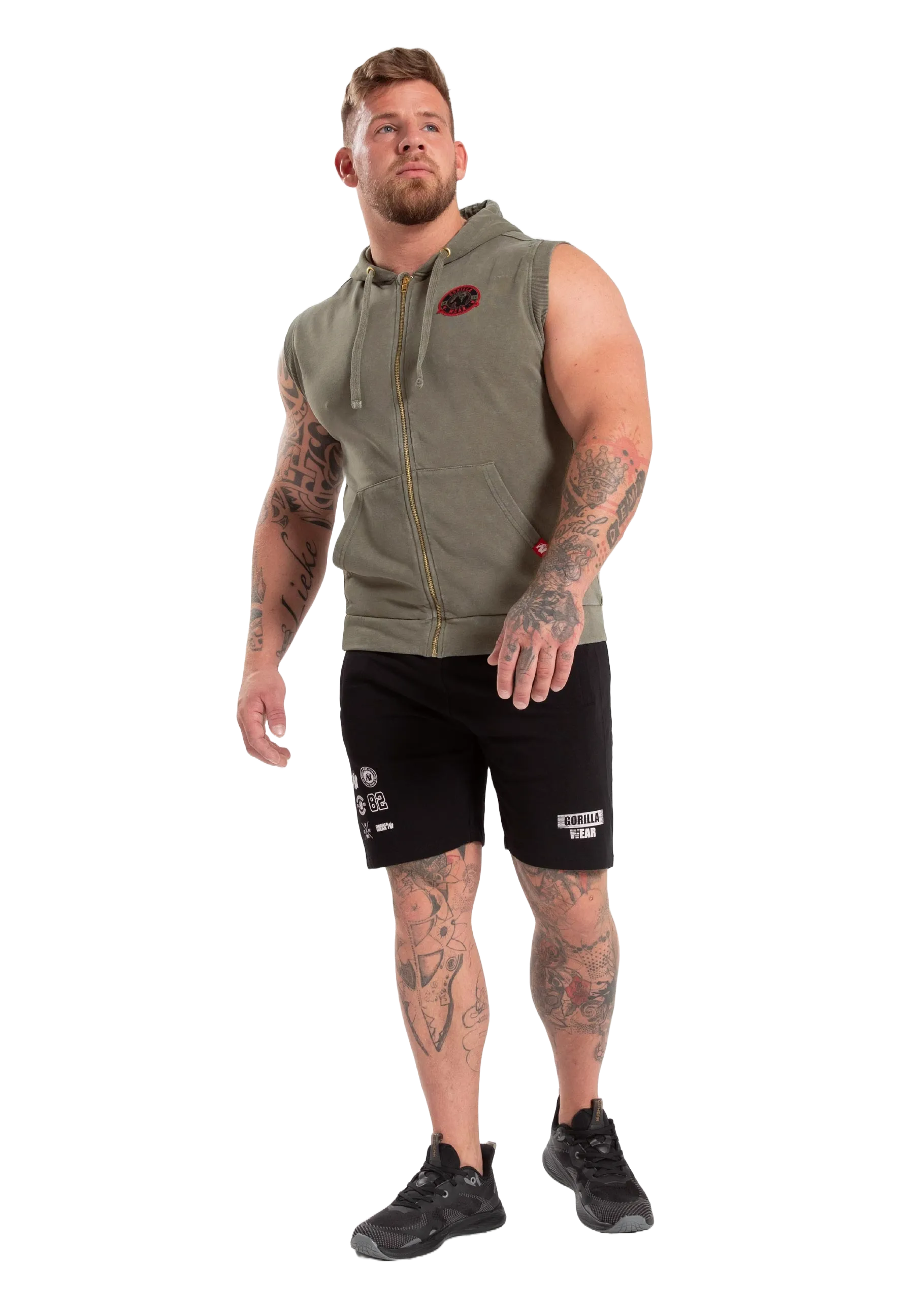 Gorilla Wear Silverdale Sleeveless Hoodie, army green