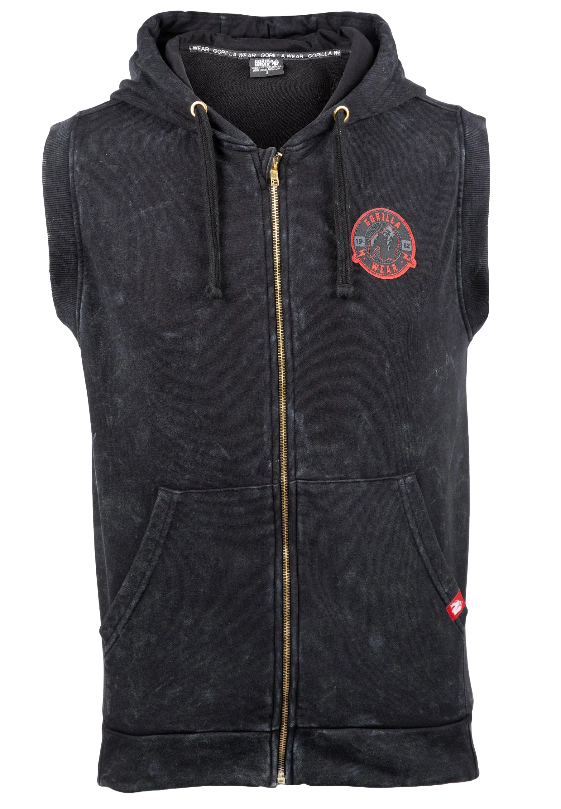 Gorilla Wear Silverdale Sleeveless Hoodie, black