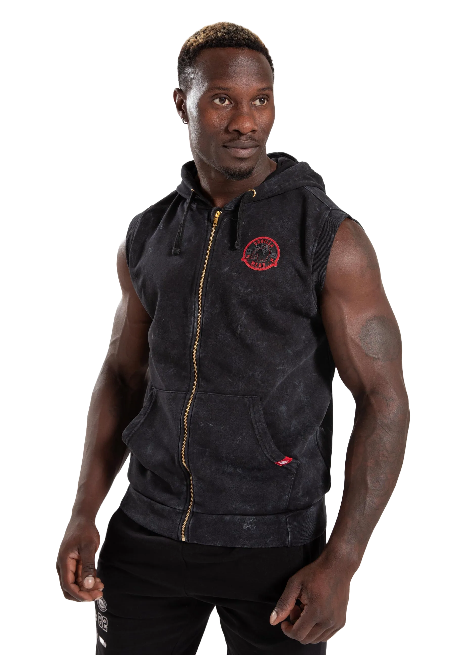 Gorilla Wear Silverdale Sleeveless Hoodie, black