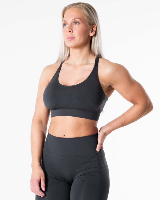 RELODE Prime Scrunch Top/Sport-BH - Mörkgrå
