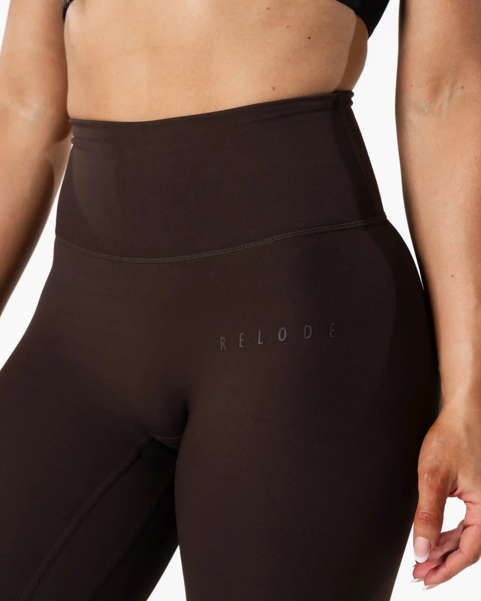 Relode Clean Tights/Träningstights Flared Petite - Brun