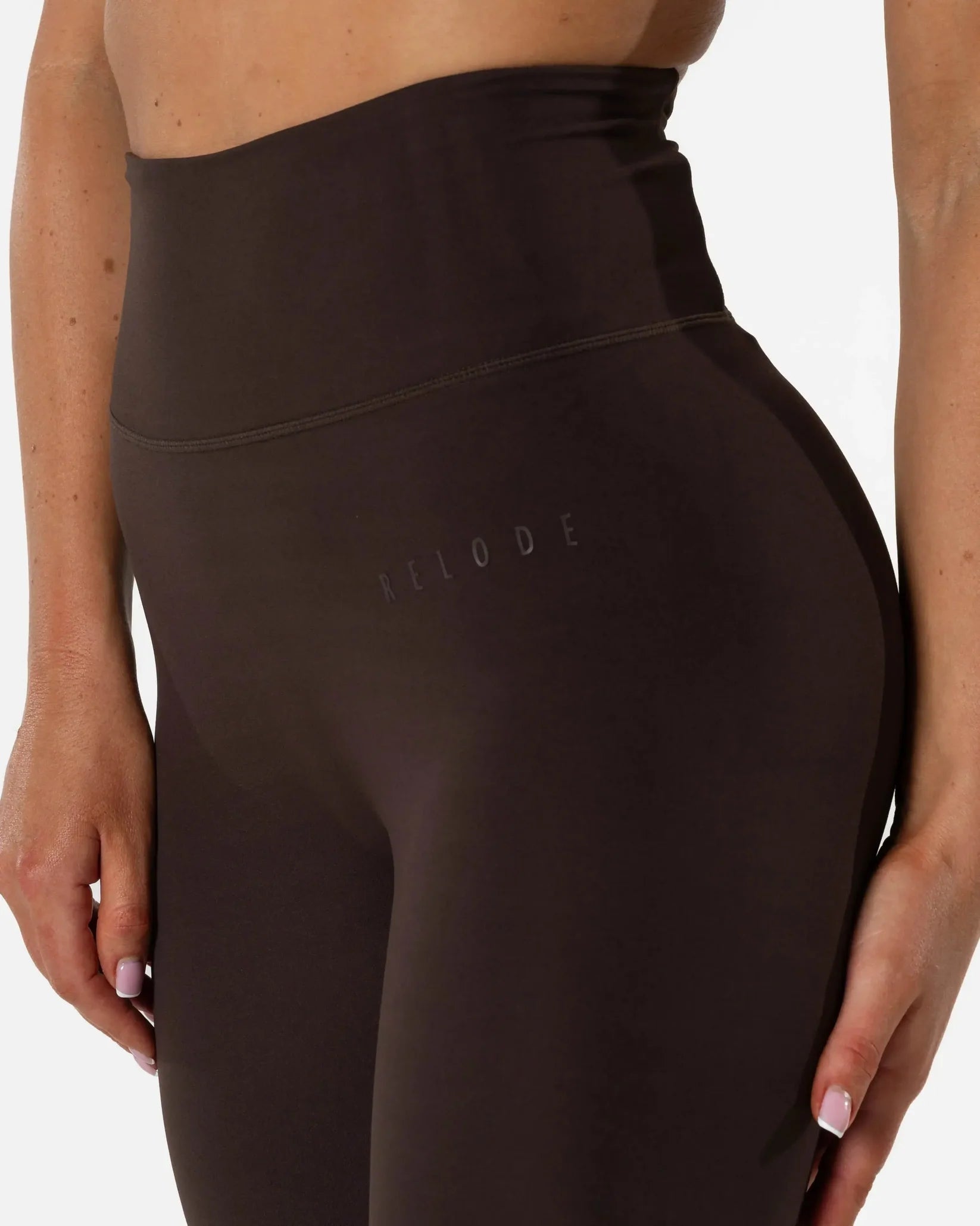 Relode Clean Tights/Träningstights Flared Tall - Brun