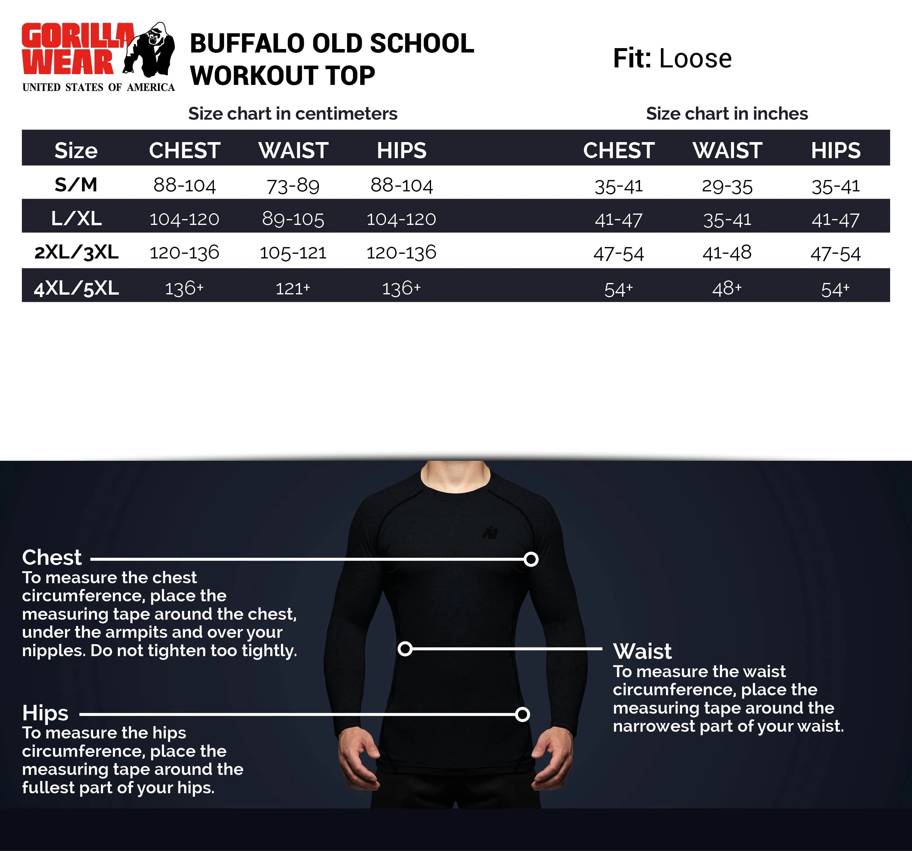 Gorilla Wear Buffalo Old School Workout Top T-shirt, black/grey