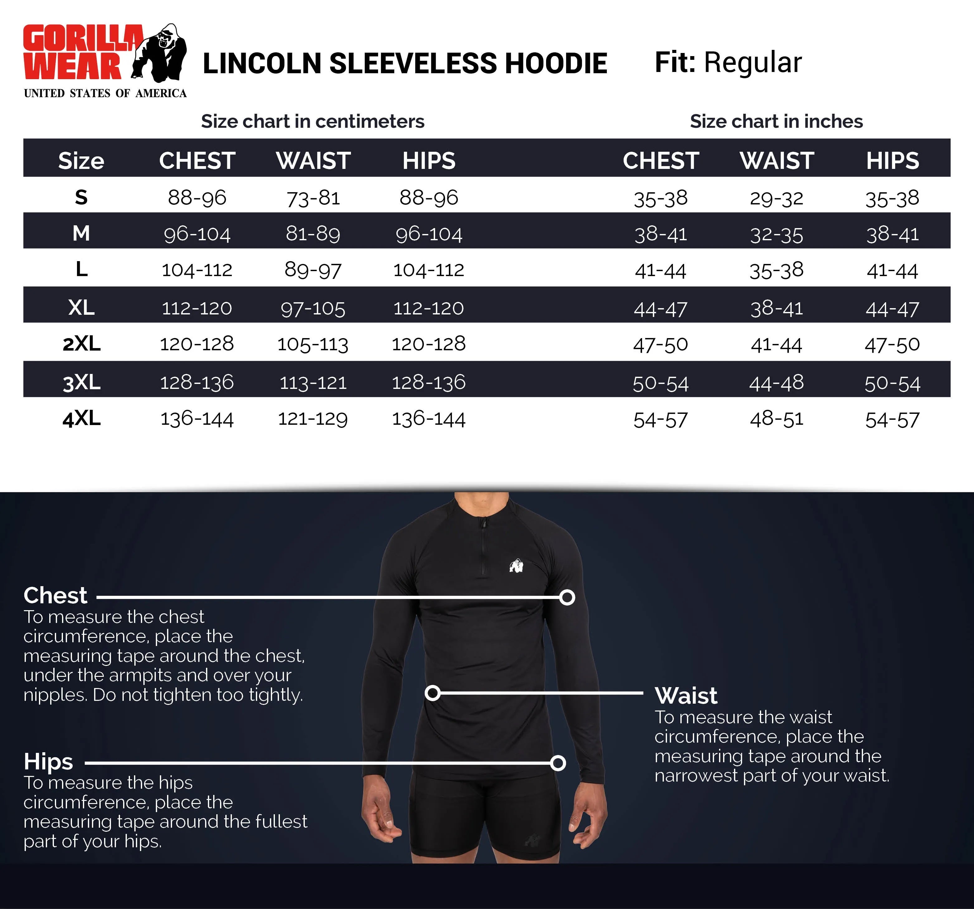 Gorilla Wear Lincoln Sleeveless Hoodie, grey