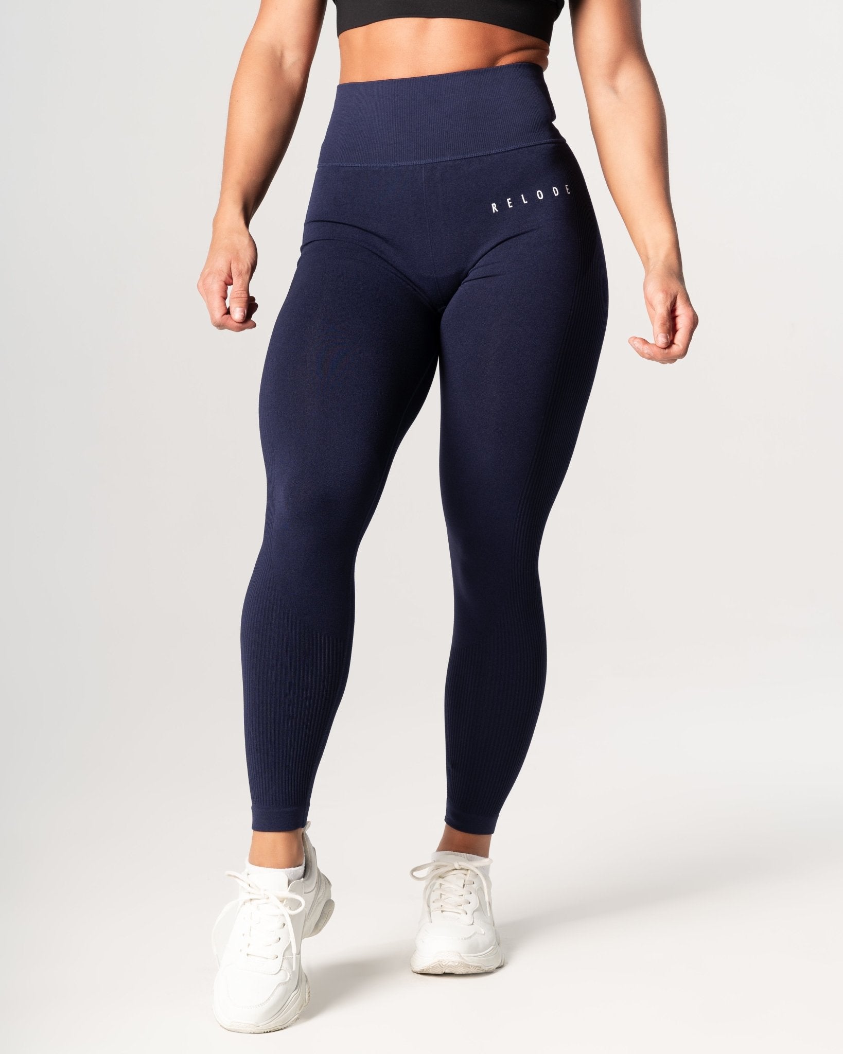 RELODE Slipstream Seamless Tights/Träningstights - Marinblå