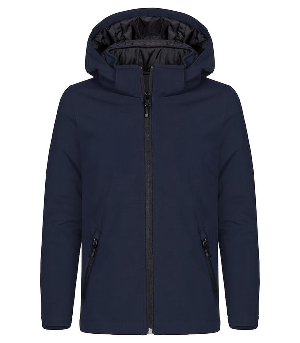 Clique Padded Hoody Softshell Jacka Junior - Marinblå