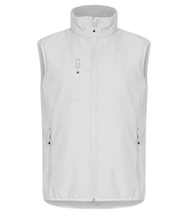 Clique Classic Softshell Väster – 3-Lagers Softshellväst - Vit - Herr
