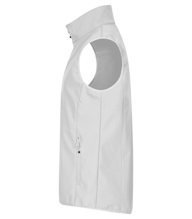 Clique Classic Softshell Väster – 3-Lagers Softshellväst - Vit - Herr