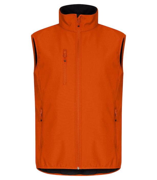 Clique Classic Softshell Väster – 3-Lagers Softshellväst - Orange - Herr