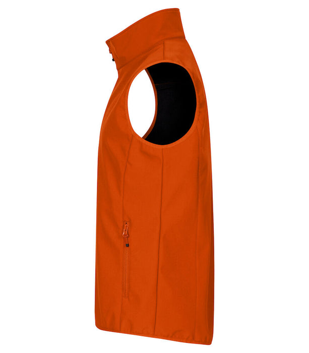 Clique Classic Softshell Väster – 3-Lagers Softshellväst - Orange - Herr
