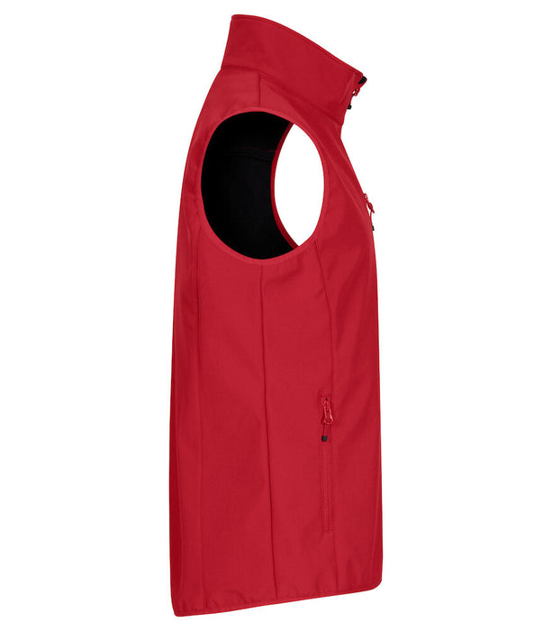 Clique Classic Softshell Väster – 3-Lagers Softshellväst - Röd - Herr