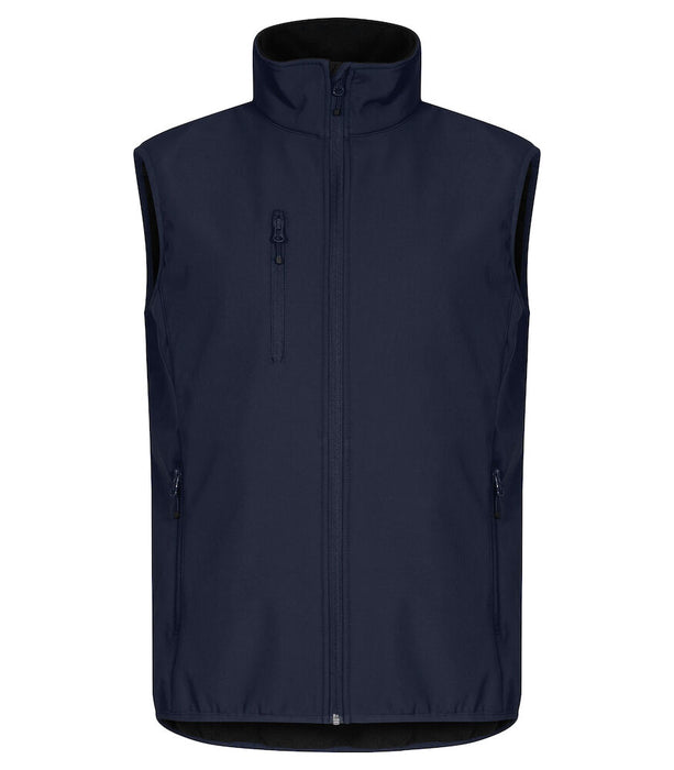 Clique Classic Softshell Väster – 3-Lagers Softshellväst - Marinblå - Herr