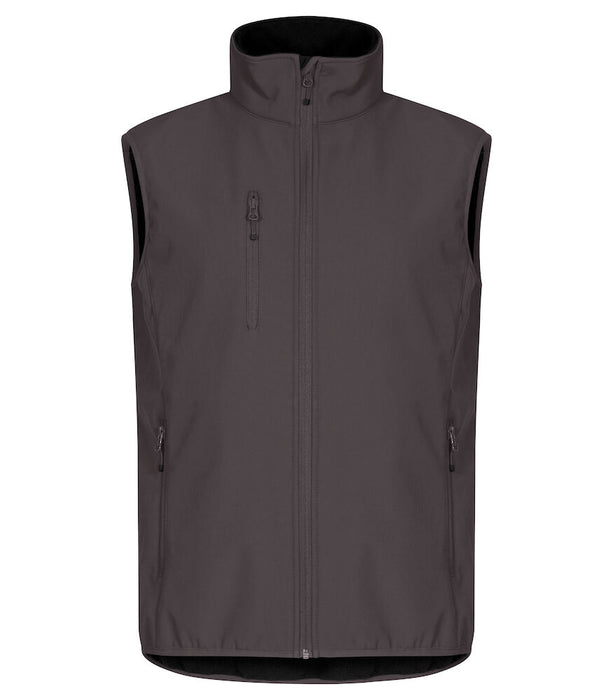 Clique Classic Softshell Väster – 3-Lagers Softshellväst - Mörkgrå - Herr