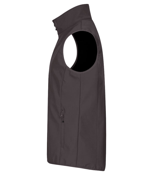 Clique Classic Softshell Väster – 3-Lagers Softshellväst - Mörkgrå - Herr