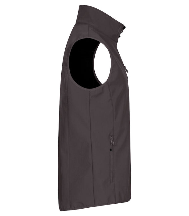 Clique Classic Softshell Väster – 3-Lagers Softshellväst - Mörkgrå - Herr