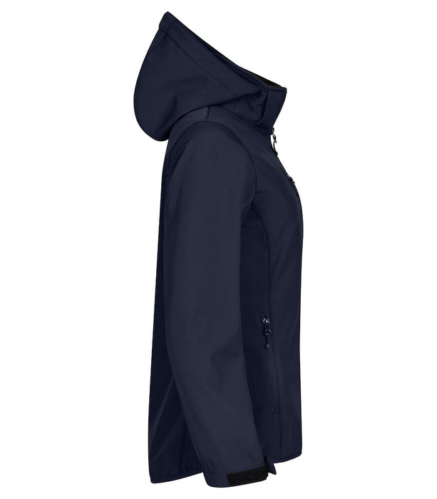 Clique Classic Softshell Hoody Women – 3-Lagers Softshelljacka - Dam - Marinblå
