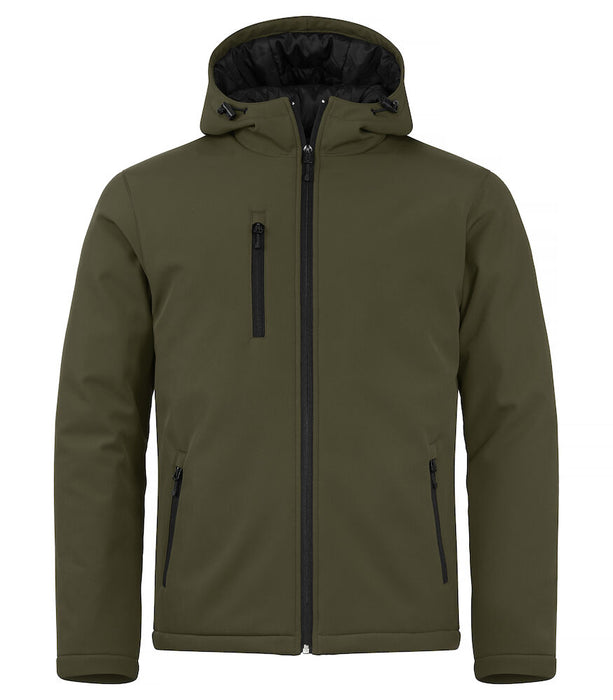 Clique Padded Hoody Softshell Jacka Herr - Mörkgrön