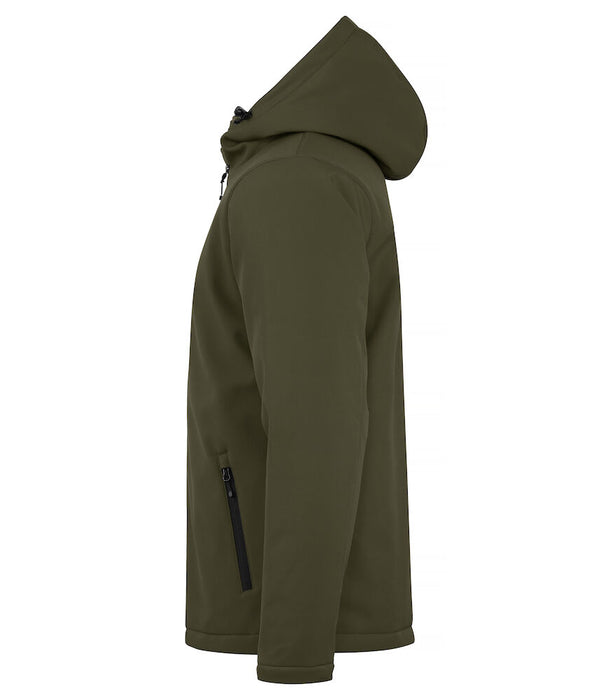 Clique Padded Hoody Softshell Jacka Herr - Mörkgrön