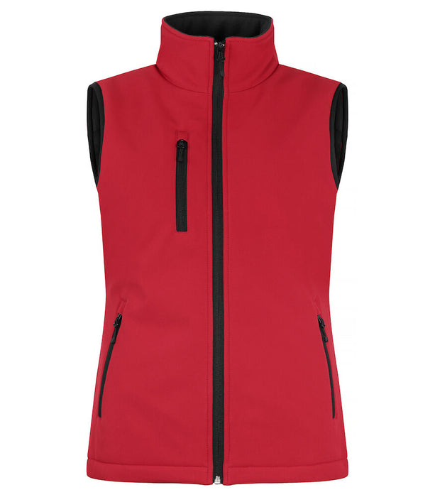 Clique Padded Softshell – Vadderad Softshellväst för Dam - Röd
