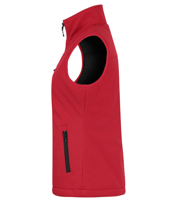 Clique Padded Softshell – Vadderad Softshellväst för Dam - Röd