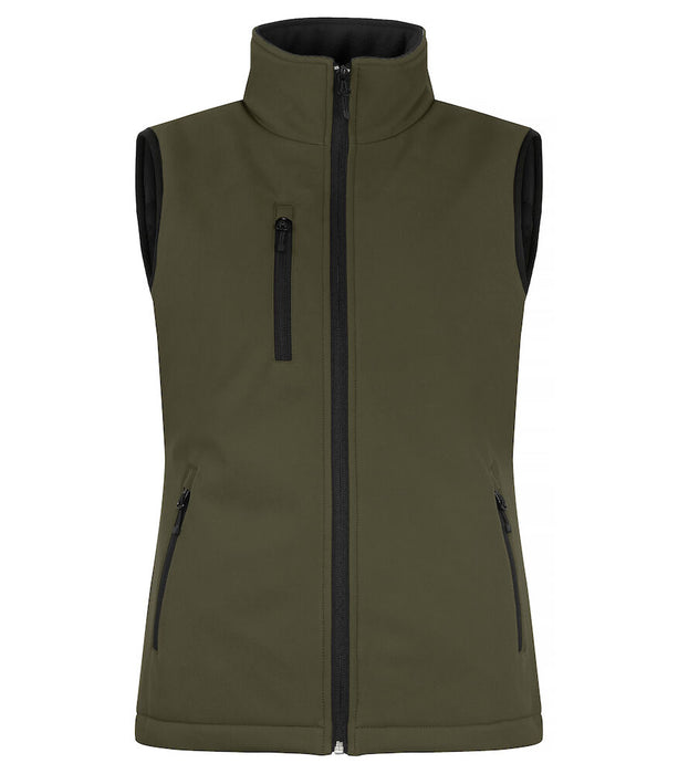 Clique Padded Softshell – Vadderad Softshellväst för Dam - Mörkgrön