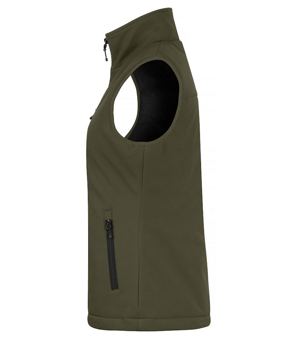Clique Padded Softshell – Vadderad Softshellväst för Dam - Mörkgrön