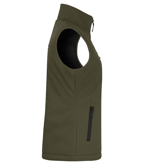 Clique Padded Softshell – Vadderad Softshellväst för Dam - Mörkgrön