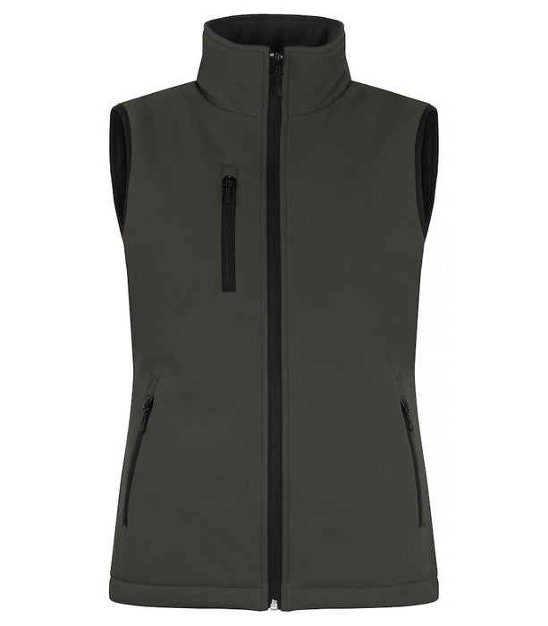 Clique Padded Softshell – Vadderad Softshellväst för Dam - Mörkgrå