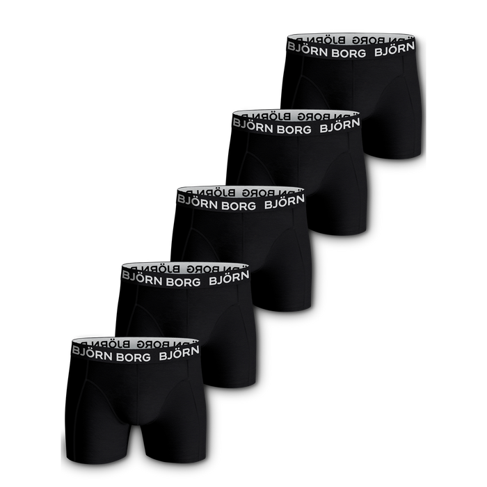 Björn Borg 5-pack Boxerkalsonger Solid - Svart