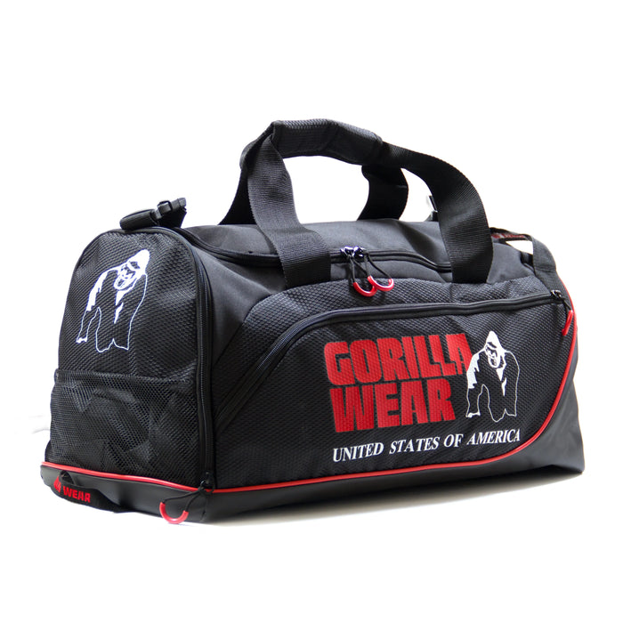 Gorilla Wear Jerome Gym Bag, black/red
