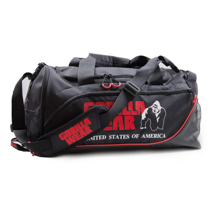 Gorilla Wear Jerome Gym Bag, black/red