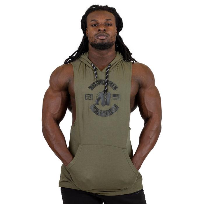 Gorilla Wear Lawrence Hooded Tank Top/Linne, army green