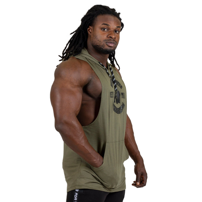 Gorilla Wear Lawrence Hooded Tank Top/Linne, army green